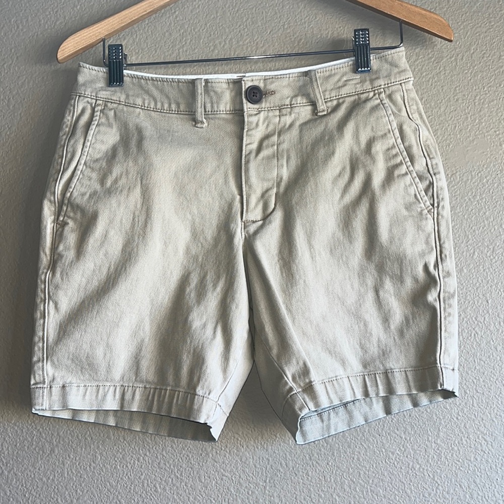 A&F Stretch Khaki Shorts